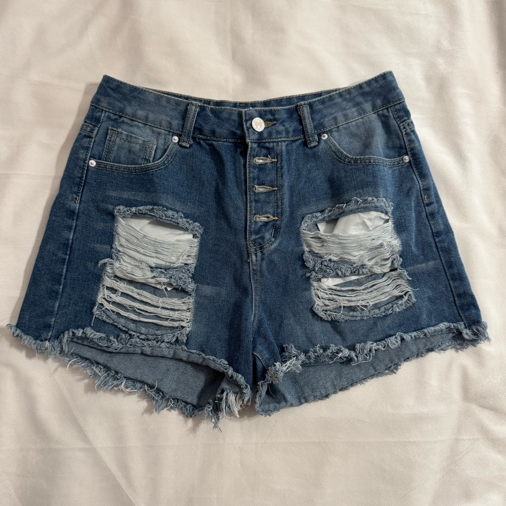 Distressed Denim Women's Shorts